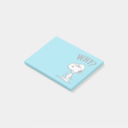 Erdnüsse | Snoopy Wonders Warum? Post-it Klebezettel (angewinkelt)