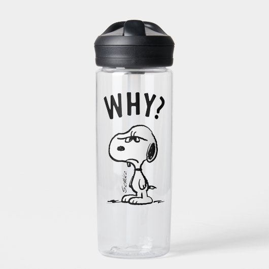 Erdnüsse | Snoopy Wonders Warum? Trinkflasche (Vorderseite)