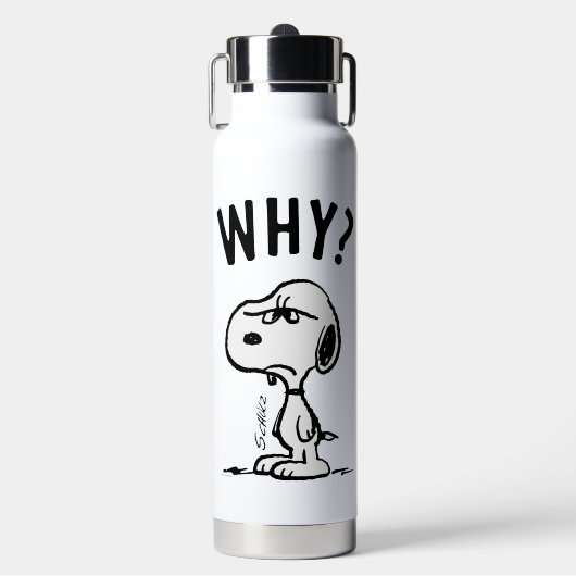 Erdnüsse | Snoopy Wonders Warum? Trinkflasche (Vorderseite)
