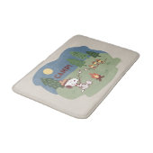 Erdnüsse | Snoopy & Woodstock am Campfire Badematte (Schrägansicht)