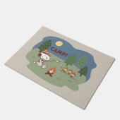 Erdnüsse | Snoopy & Woodstock am Campfire Fußmatte (Schrägansicht)