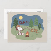 Erdnüsse | Snoopy & Woodstock am Campfire Postkarte (Vorne/Hinten)