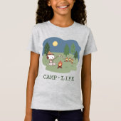 Erdnüsse | Snoopy & Woodstock am Campfire T-Shirt (Vorderseite)