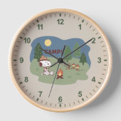Erdnüsse | Snoopy & Woodstock am Campfire Uhr (Vorderseite)
