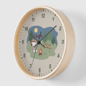 Erdnüsse | Snoopy & Woodstock am Campfire Uhr (Winkel)
