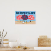 Erdnüsse | Snoopy & Woodstock Au Bord De La Mer Poster (Küche)