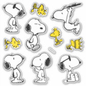 Erdnüsse | Snoopy & Woodstock Aufkleber (Vorderseite)