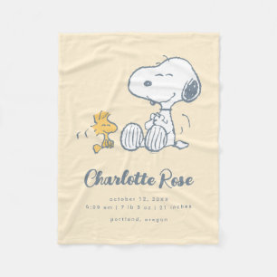 Erdnüsse Snoopy & Woodstock Baby Fleecedecke