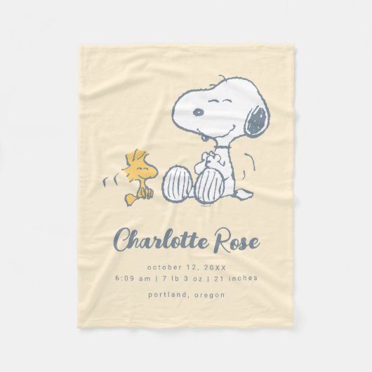 Erdnüsse | Snoopy & Woodstock Baby Fleecedecke (Vorderseite)