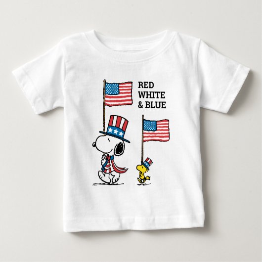 Erdnüsse | Snoopy & Woodstock Baby T-shirt (Vorderseite)