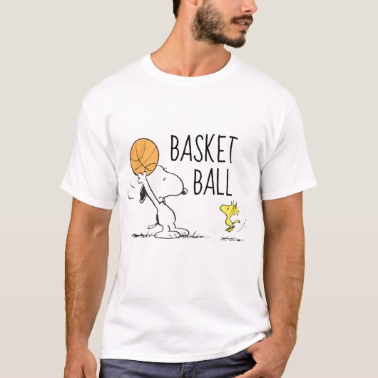 Erdnüsse | Snoopy & Woodstock Basketball T-Shirt (Vorderseite)