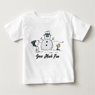 Erdnüsse   Snoopy & Woodstock Bau a Snowman Baby T-shirt