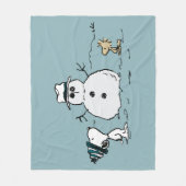 Erdnüsse | Snoopy & Woodstock Bau a Snowman Fleecedecke (Vorderseite)