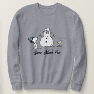 Erdnüsse Snoopy & Woodstock Bau a Snowman Sweatshirt