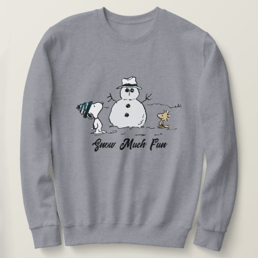Erdnüsse | Snoopy & Woodstock Bau a Snowman Sweatshirt (Design vorne)