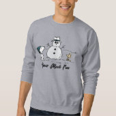 Erdnüsse | Snoopy & Woodstock Bau a Snowman Sweatshirt (Vorderseite)
