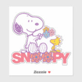 Erdnüsse | Snoopy & Woodstock-Blume Aufkleber (Blatt)