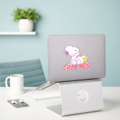 Erdnüsse | Snoopy & Woodstock-Blume Aufkleber (Laptop auf Schreibtisch)