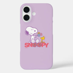 Erdnüsse   Snoopy & Woodstock-Blume iPhone 16 Hülle