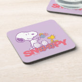 Erdnüsse | Snoopy & Woodstock-Blume Getränkeuntersetzer (Linke Seite)