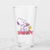 Erdnüsse | Snoopy & Woodstock-Blume Glas (Vorderseite)