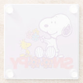 Erdnüsse | Snoopy & Woodstock-Blume Glasuntersetzer (Rückseite)