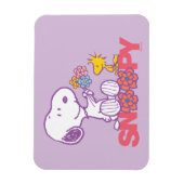 Erdnüsse | Snoopy & Woodstock-Blume Magnet (Vertikal)