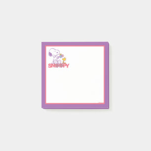 Erdnüsse Snoopy & Woodstock-Blume Post-it Klebezettel