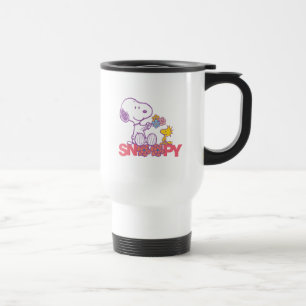 Erdnüsse Snoopy & Woodstock-Blume Reisebecher