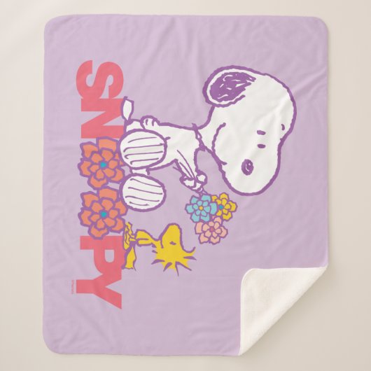 Erdnüsse | Snoopy & Woodstock-Blume Sherpadecke (Vorderseite)