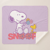 Erdnüsse | Snoopy & Woodstock-Blume Sherpadecke (Vorderseite (Horizontal))