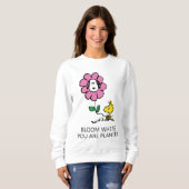 Erdnüsse | Snoopy & Woodstock-Blume Sweatshirt (Vorne ganz)