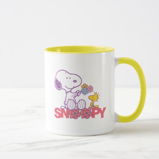 Erdnüsse | Snoopy & Woodstock-Blume Tasse (Rechts)