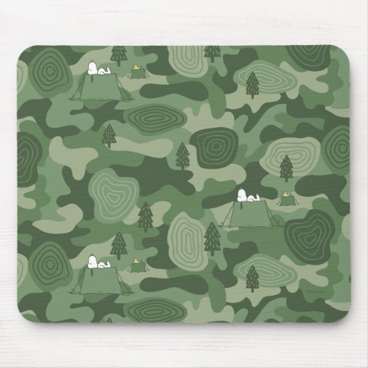 Erdnüsse | Snoopy & Woodstock Camouflage Camp Mousepad (Vorne)