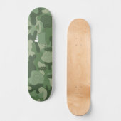 Erdnüsse | Snoopy & Woodstock Camouflage Camp Skateboard (Vorderseite)