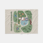 Erdnüsse | Snoopy & Woodstock Camp Karte Fleecedecke (Vorderseite (Horizontal))