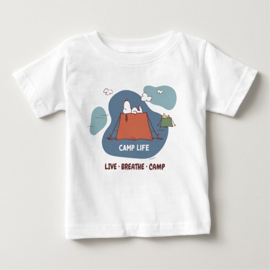 Erdnüsse | Snoopy & Woodstock Camp Life Baby T-shirt (Vorderseite)
