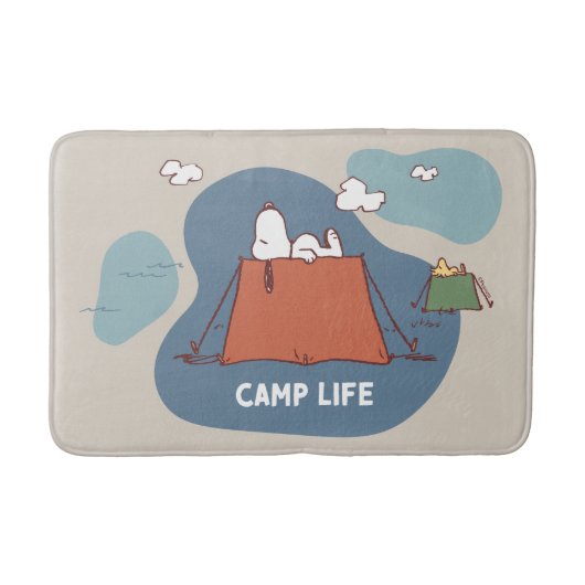 Erdnüsse | Snoopy & Woodstock Camp Life Badematte (Vorderseite)