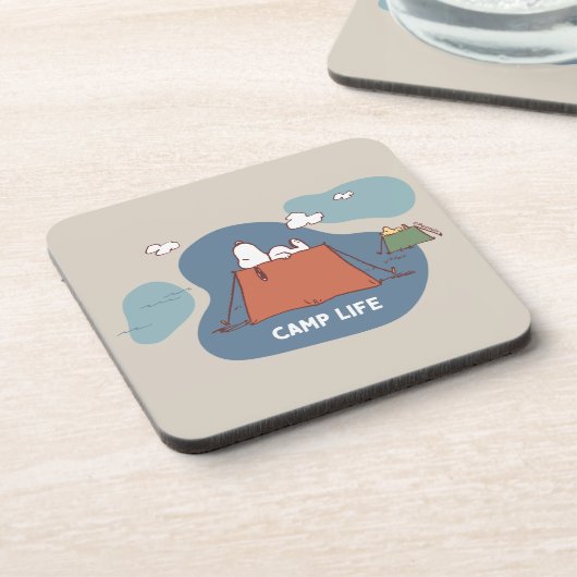 Erdnüsse | Snoopy & Woodstock Camp Life Getränkeuntersetzer (Linke Seite)