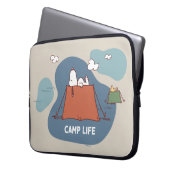 Erdnüsse | Snoopy & Woodstock Camp Life Laptopschutzhülle (Vorderseite Links)