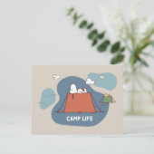 Erdnüsse | Snoopy & Woodstock Camp Life Postkarte (Stehend Vorderseite)