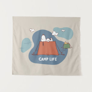 Erdnüsse Snoopy & Woodstock Camp Life Wandteppich