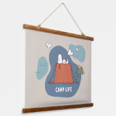Erdnüsse | Snoopy & Woodstock Camp Life Wandteppich Mit Holzrahmen (Gewinkelt)