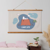 Erdnüsse | Snoopy & Woodstock Camp Life Wandteppich Mit Holzrahmen (Schlafzimmer)