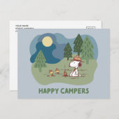 Erdnüsse | Snoopy & Woodstock Camp Postkarte (Vorne/Hinten)