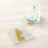 Erdnüsse | Snoopy & Woodstock Ciao Glasuntersetzer (Schrägansicht)