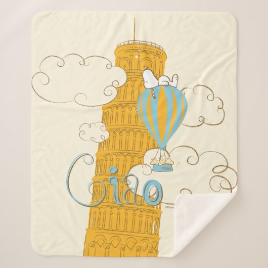 Erdnüsse | Snoopy & Woodstock Ciao Sherpadecke (Vorderseite)