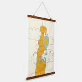 Erdnüsse | Snoopy & Woodstock Ciao Wandteppich Mit Holzrahmen (Gewinkelt)