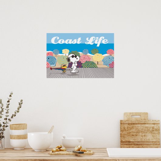 Erdnüsse | Snoopy & Woodstock Coast Life Poster (Küche)