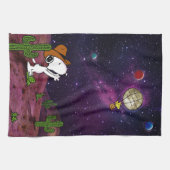 Erdnüsse | Snoopy & Woodstock Cowboy Geschirrtuch (Horizontal)